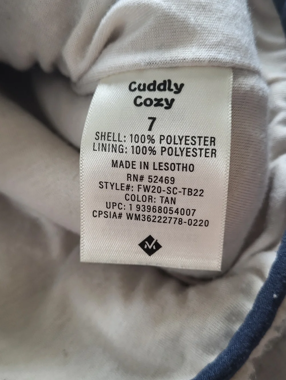 Member's Mark Boy's Lightweight Cuddly Cozy Full Zip Sherpa Jacket Size 7 Cream